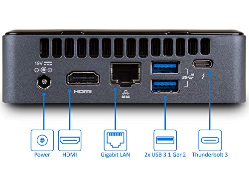 Intel NUC 8i7BEK Mini Desktop, Intel Quad-Core i7-8559U Upto 4.5GHz, Black