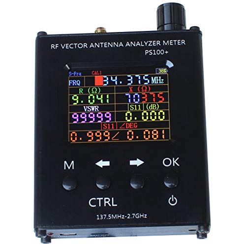 PS100+ N1201SA Plus UV RF Vector Impedance ANT SWR Antenna Analyzer Meter Tester 34.375MHz-2.7GHz Resistance, Reactance, Impedance VSWR N1201SAP