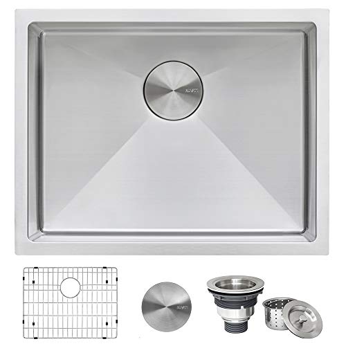 Ruvati 23-inch Undermount 16 Gauge Tight Radius Stainless Steel Kitchen Sink Single Bowl - RVH7123