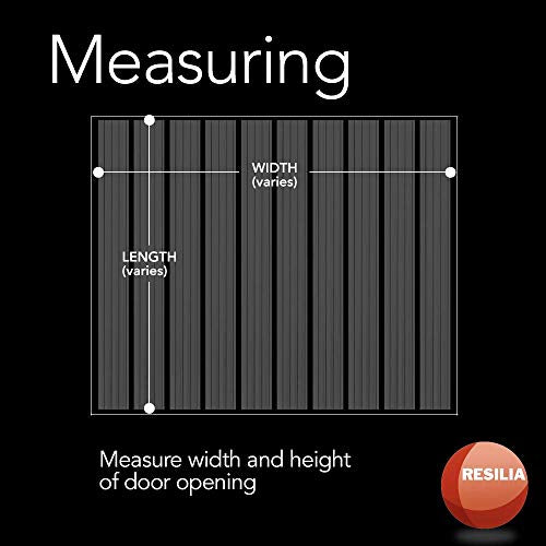 Resilia - Plastic Vinyl Strip Curtain for Walk In Freezers, Coolers & Warehouse Doors - Black Opaque, 80 mil Thick, 8 Inch x 150 Foot Roll