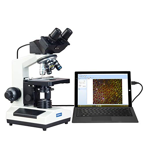 OMAX 40X-2000X Digital Darkfield Binocular Compound Microscope with Built-in 3.0MP USB Camera and Extra Bright Oil Darkfield Condenser