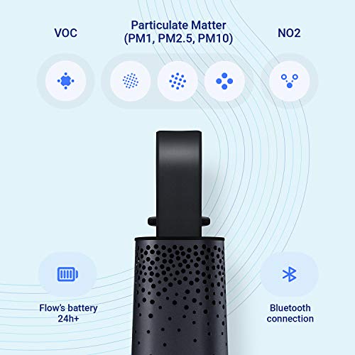 Flow 2 - The Personal Air Quality Sensor by Plume Labs - Reduce Your Exposure to Indoor and Outdoor Pollution (PM1 - PM2,5 - PM10, VOC, N02)