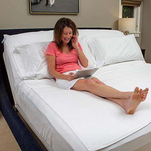 QuickZip Fitted Sheet - Includes 1 Fitted Sheet Base & 2 Zip-On Sheets - Easy to Change, Fold & Wash - Soft Sateen 400 TC Cotton Fitted Sheets - 11” Deep Pockets Full Size Sheets - Slate Gray