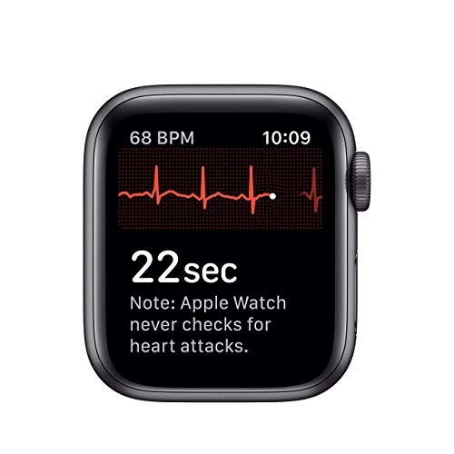 (Refurbished) Apple Watch Series 5 (GPS, 40MM) - Space Gray Aluminum Case with Black Sport Band