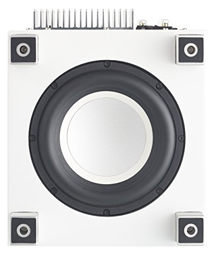 REL Acoustics T/5i Subwoofer, 8 inch Down-Firing Driver, Arrow Wireless Port, High Gloss White