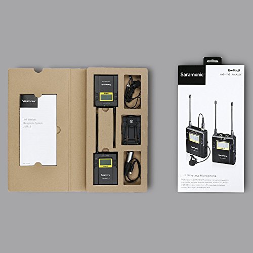 UHF Dual Wireless Microphone Smartphone Saramonic 96Channel Lavalier Mic System 2Transmitters