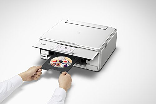 Canon TS8120 Wireless All-In-One Printer with Scanner and Copier: Mobile and Tablet Printing, with Airprint(TM) and Google Cloud Print compatible, White