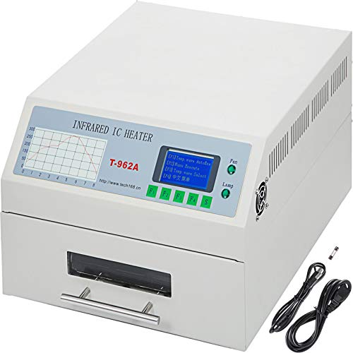 Happybuy Reflow Oven T962A 110V Reflow Soldering Machine 1500W 300x320 mm Professional Infrared Heater