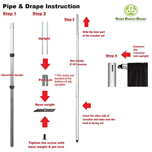 Pipe and Drape, Backdrop Kit, Framework ONLY (10x20ADJ)