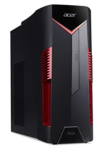 Acer Nitro 50 N50-600-UR1H Desktop, 9th Gen Intel Core i5-9400F, NVIDIA GeForce GTX 1650 Graphics with 4GB GDDR5, 8GB DDR4, 512GB SSD, Windows 10 Home