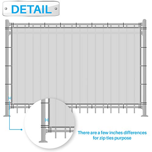 Patio Paradise 6' x 72' Black Fence Privacy Screen, Commercial Outdoor Backyard Shade Windscreen Mesh Fabric with Brass Gromment 88% Blockage- 3 Years Warranty (Customized