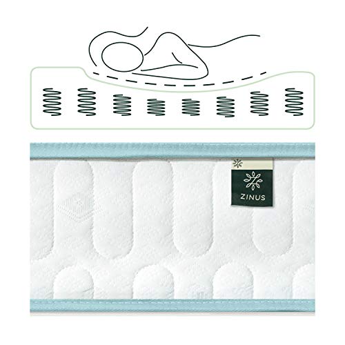 Zinus 6 Inch Mint Green Memory Foam Hybrid Spring Mattress, Twin