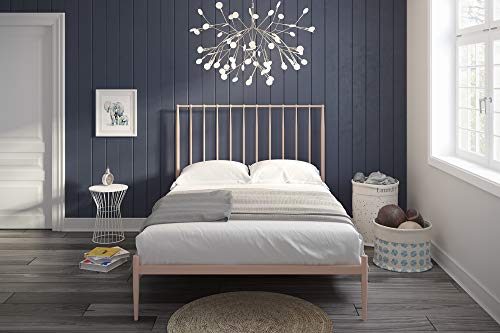 Novogratz Nicole Metal Bed with Storage, Pink, Full