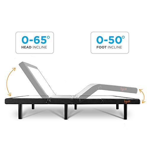 Kyvno 12" Gel-Cooling Premium Memory Foam Mattress Adjustable Bed Frame Combo, Wireless Remote, Zero Gravity, TV/PC Position, Medium Firm, CertiPUR-US Certified (Split King)