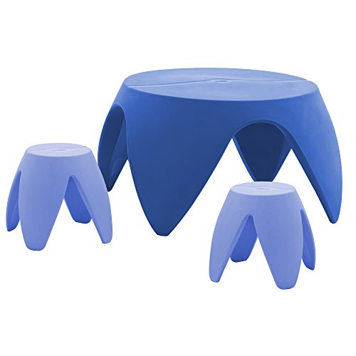 ECR4Kids Indoor/Outdoor Furniture 12" Blossom Stool, Light Orange (2-Pack)