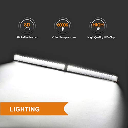 LED Light Bar Kit Rigidhorse 52 Inch 42 Inch 4 Inch 38000LM 6500k IP68 Flood Spot Beam Combo Osram Chip LED Light Bars for Truck ATV SUV