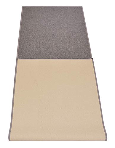 RugStylesOnline Custom Size Solid Grey Roll Runner 26 in Wide x Your Length Choice Slip Resistant Rubber Back Area Rugs and Runners (Grey, 27 ft x 26 in)