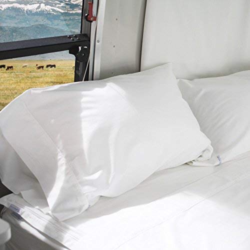 QuickZip Fitted Sheet - Includes 1 Fitted Sheet Base & 2 Zip-On Sheets – Perfect for RV & Campers - RV Queen - Soft Sateen 400 TC Cotton Fitted Sheets - 13.5” Deep Pockets RV Queen Sheets – Gray