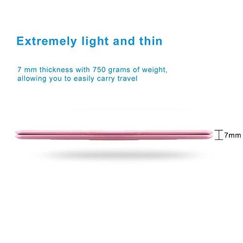 Smartbook A116 High-Performance 11.6 inch Ultra-Thin Portable Office Entertainment Notebook only 0.8KG (Intel Quad-core Processor, pre-Installed Windows 10 Professional, Office 2010 (2G+32GB, Pink)