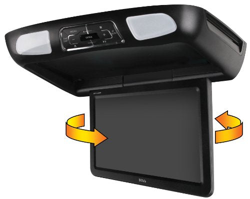 BOSS Audio Systems BV11.2MC 11.2" Flip-Down Car Monitor, Black Grey Tan Wireless