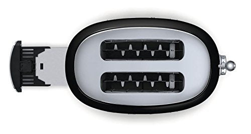 Smeg TSF01BLUS 50's Retro Style Aesthetic 2 Slice Toaster, Black