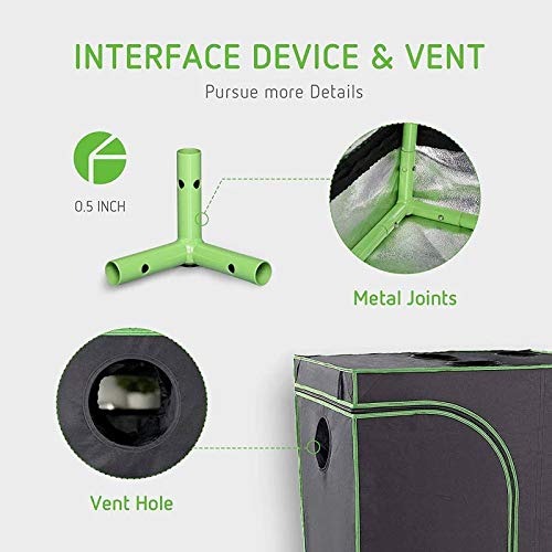 The Bud Grower Complete Indoor Grow Kit with Fan, Soil, 24"x24"x60" Hut - Everything You Need to Grow Plants Inside