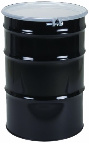 SKOLNIK Carbon Steel Open Head Drum, 55 gallons, Bolt Ring, 1.2mm Body Gauge (Pack of 1)