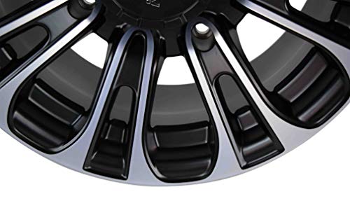 14 inch MASSFX QUAKE 14x7 4/156 4+3 ATV UTV Rims Machined Black Finish fits Polaris RZR - 4 Pack Wheels with Lug Nuts