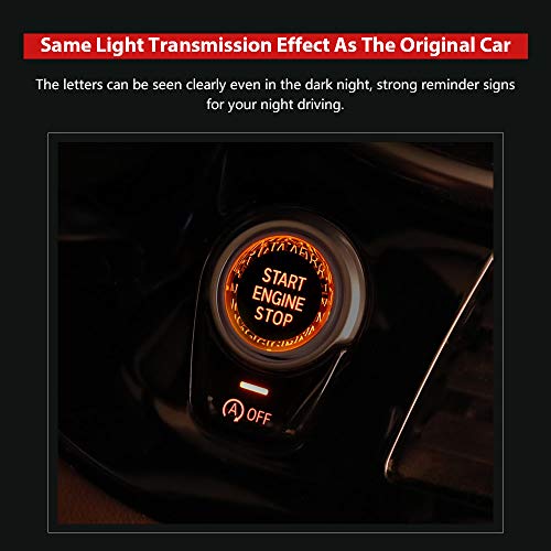LECART Crystal Red Car Start Stop Engine Push Button Cover Start Ignition Button Cover Cap Push to Start Button Caps Compatible with BMW 1 2 3 4 5 6 7 Series X1 X2 X3 X4 X5 X6 F Chassis G Chassis