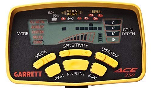 Garrett ACE 250 Metal Detector with Submersible Search Coil Plus Headphones