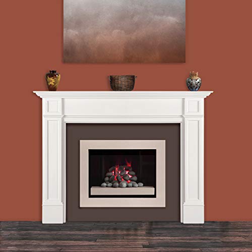 Pearl Mantels 540-48 Marshall Fireplace, 48-Inch, White Paint Mantel Surround, Opening Width