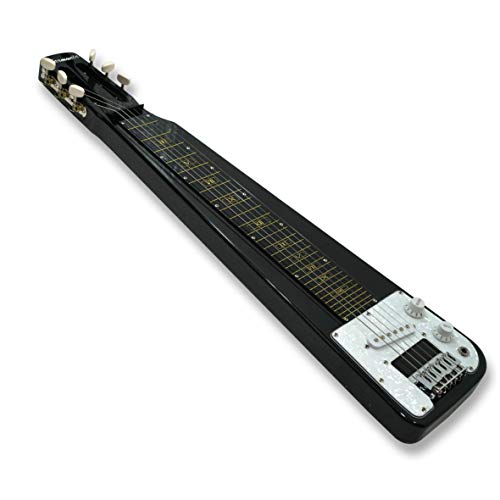 Lap Steel Guitar 6 Steel String, Metallic Black Finish