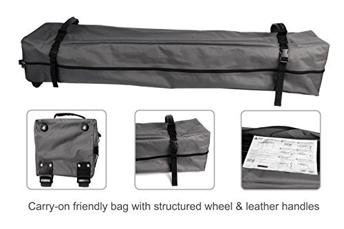 XGEAR 10'x10' Pop UP Canopy Tent Instant Shelter Straight Leg with Wheeled Carry Bag,Green