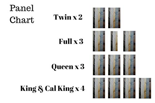 Summer Mix Headboard Twin Size, Hanger Style, Handcrafted. Mounts on Wall. Easy Installation
