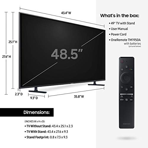 Samsung UN49RU8000 49" (3840 x 2160) Smart 4K Ultra High Definition TV (2019) - (Renewed)
