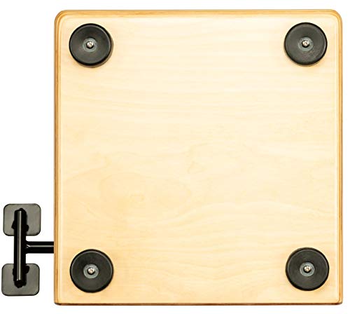Meinl Cajon Box Drum with Pedal Activated Snare - NOT MADE IN CHINA - American White Ash Frontplate / Baltic Birch Body, Snarecraft Professional, 2-YEAR WARRANTY (SCP100AWA)