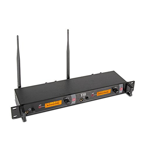XTUGA RW2080 Whole Metal wireless In Ear Monitor System 2 Channel 2 Bodypack Monitoring with in earphone wireless monitor Type Used for stage or studio