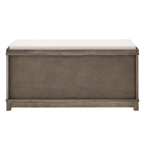 Classic Brands Sam & Jack Kids Solid Wood Bench and 4 Cube Cubby, Weathered Grey