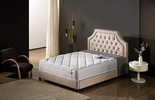 Oliver Smith Organic Cotton 12in Plush Euro Pillow Top Cool Memory Foam & Pocket Spring Mattress Green Foam Certified California King