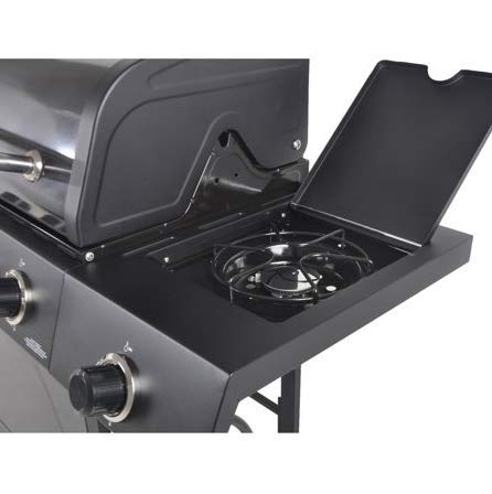 RevoAce 4-Burner LP Gas Grill with Side Burner, Pewter Fleck
