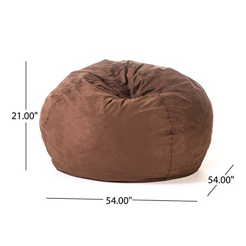 Christopher Knight Home Waldo 5 Feet Bean Bag, French Roast
