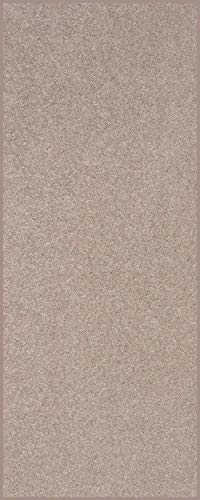 Home Queen Solid Color Custom Size Runner Beige, 4' x 14' Area Rug