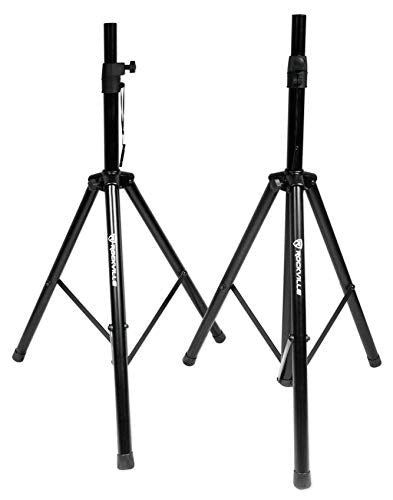 2) Rockville SPG84 8 Passive 800W DJ PA Speakers 4 Ohm 2) Stands+2) Cables+Case