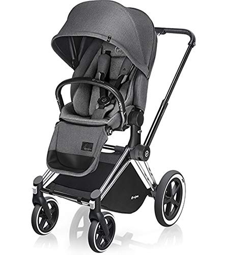 Cybex 2017/2018 Priam Lux All-Terrain Stroller, Chrome Manhattan Grey