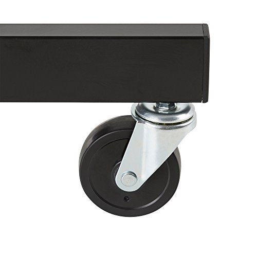 Norwood Commercial Furniture NOR-TY1000BK-SO Laptop Caddy Cart Presentation Station, black