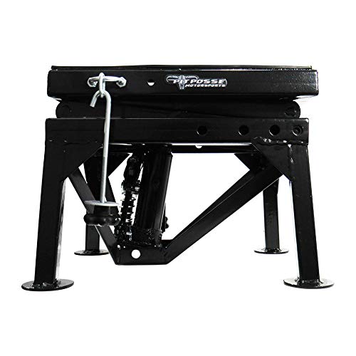 Pit Posse PP2551 Motorcycle ATV Scissor Floor Jack Lift Table Stand - 13 Inches Thru 36-Inch-High – Stable – Safe – Comfortable – 2 Years Warranty