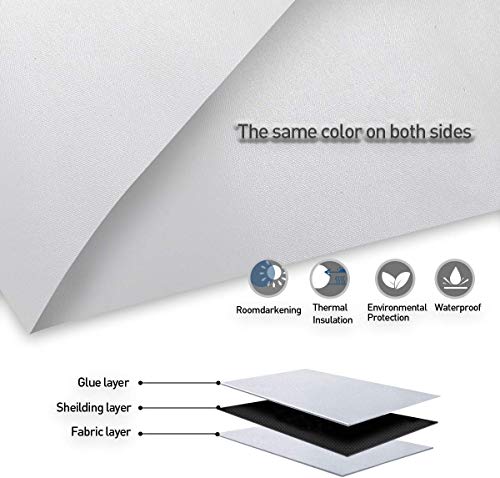 Motorized Shades Motorized Blackout Shades Roller Shades Blackout Blinds for Smart Home and Office 52x72, White