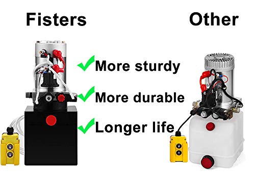 Fisters trailer pump 3 Quart 12V electric Hydraulic Power Double/single acting Power-Up Supply Unit for Dump Truck(3 Quart Double Acting)