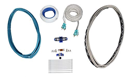 (4) Rockville RKL65MBW 6.5" 700 Watt Marine Boat LED Speakers+Amplifier+Amp Kit