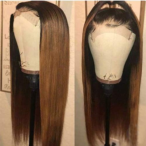 1B/27 Ombre Color Lace Front Wigs Human Hair for Black Women Bleached Knots Straight Brazilian Remy Hair Wigs With Baby Hairs Pre Plucked (12)